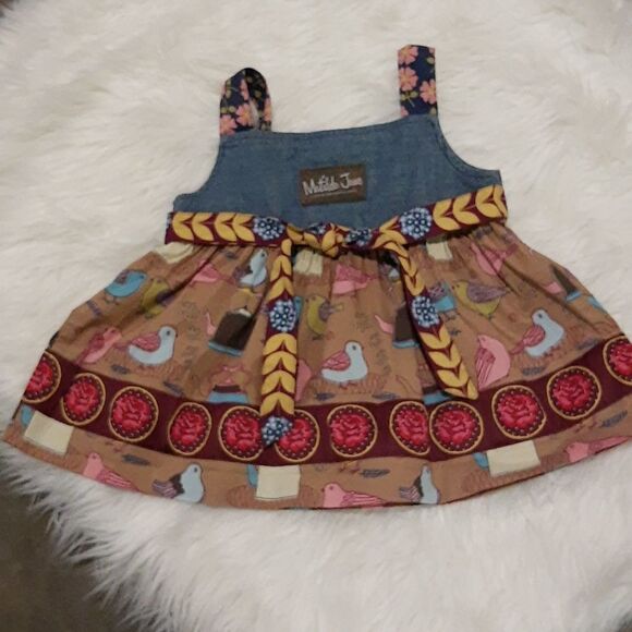 Turtledove Knot Dress Paint by Numbers Size 2T Matilda Jane blue tan - Picture 4 of 6